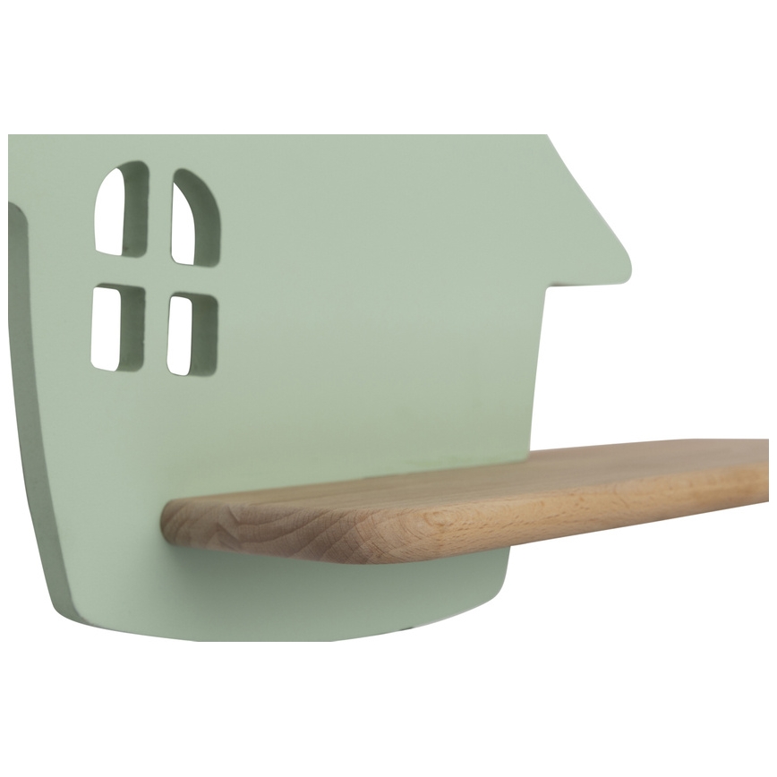 Aplique infantil LED con estante HOUSE LED/4W/230V verde/madera