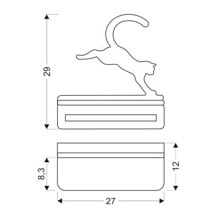 Aplique infantil LED con estante JUMPING CAT LED/5W/230V