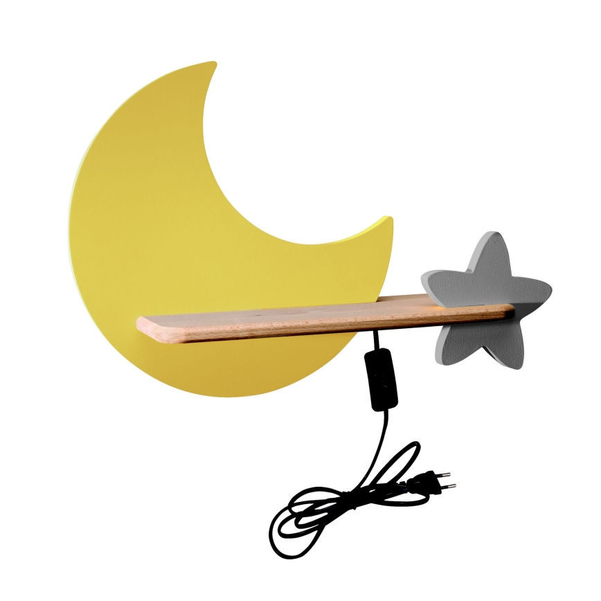 Aplique infantil LED con estante MOON LED/5W/230V