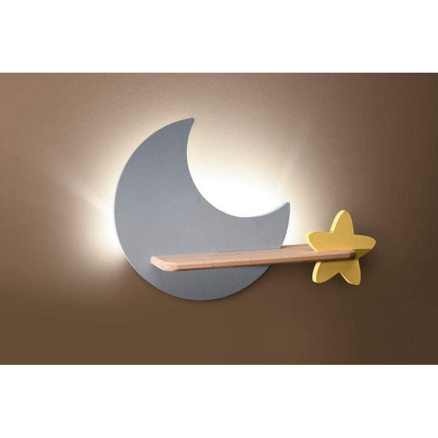 Aplique infantil LED con estante MOON LED/5W/230V