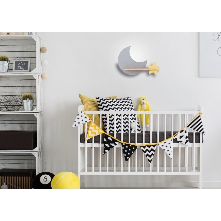 Aplique infantil LED con estante MOON LED/5W/230V