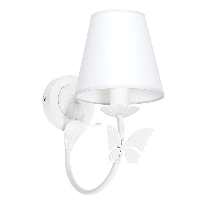 Aplique infantil mariposa 1xE14/60W blanco