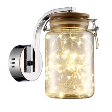 Aplique JAR LED/5W/230V dorado/cromo brillante/madera