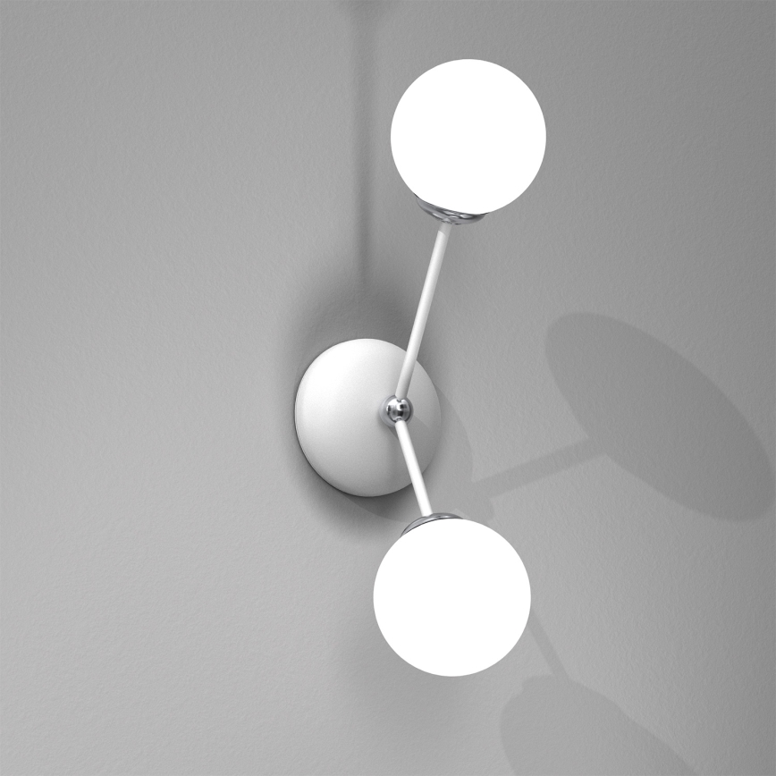 Aplique JOY 2xE14/40W/230V blanco/cromo brillante