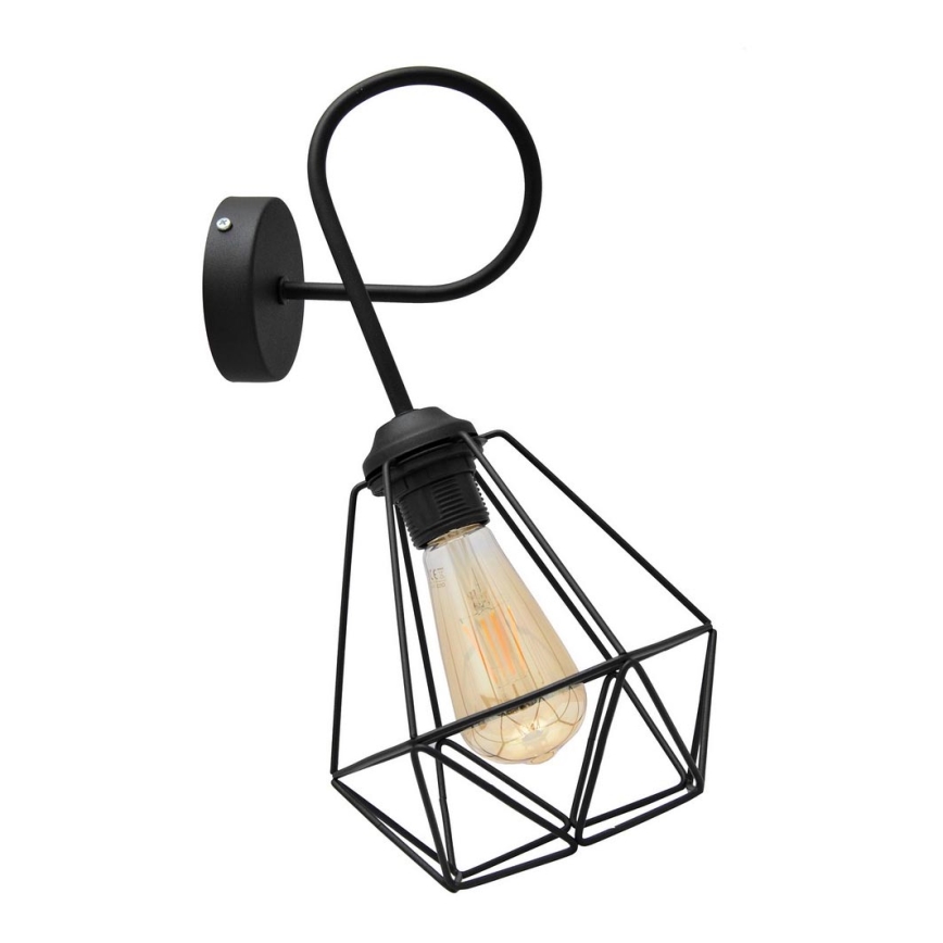Aplique KARO 3xE27/15W/230V negro