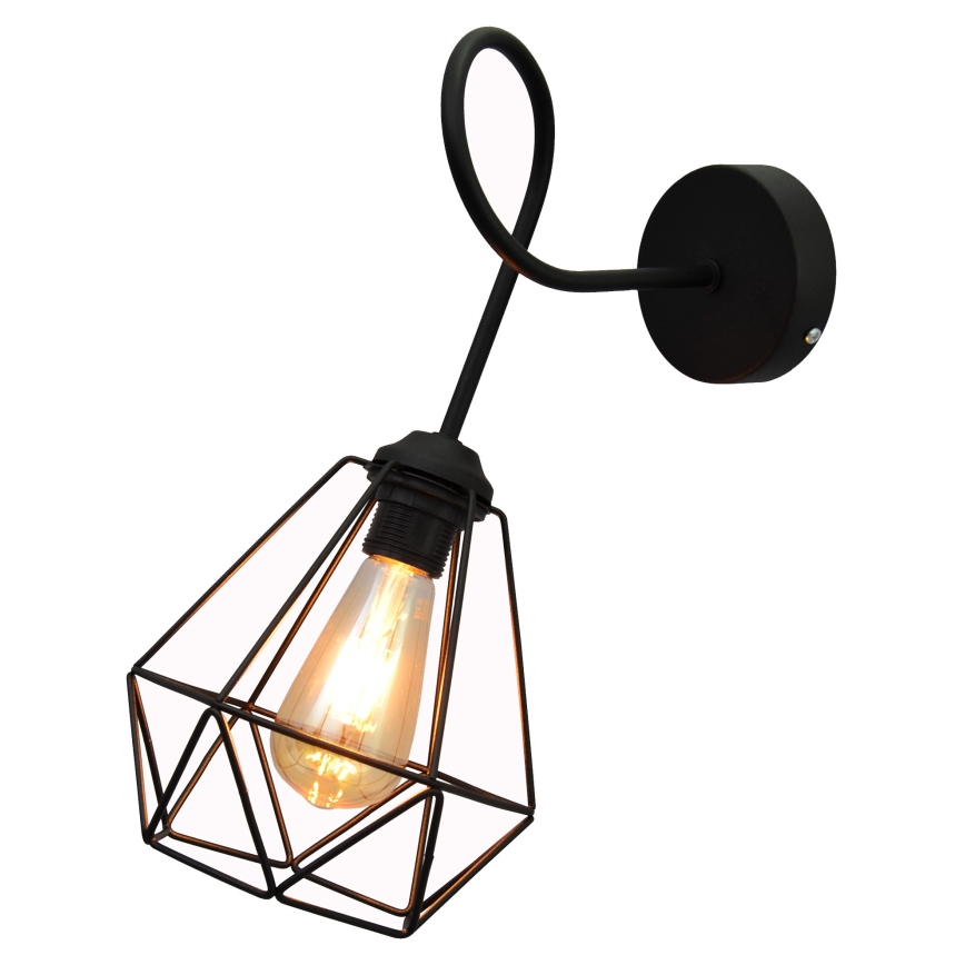 Aplique KARO 3xE27/15W/230V negro