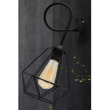 Aplique KARO 3xE27/15W/230V negro