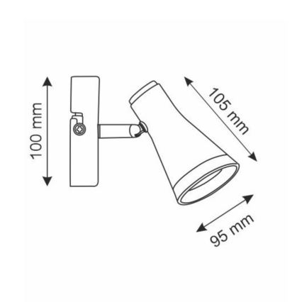 Aplique LED BERG LED/4,2W/230V negro