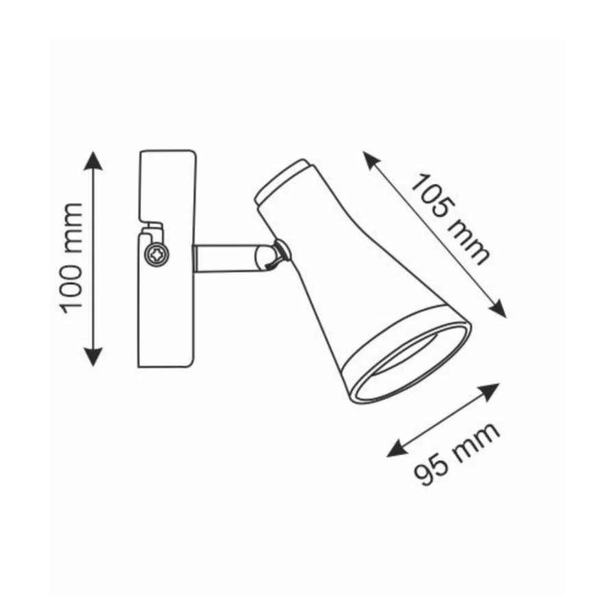 Aplique LED BERG LED/4,2W/230V negro