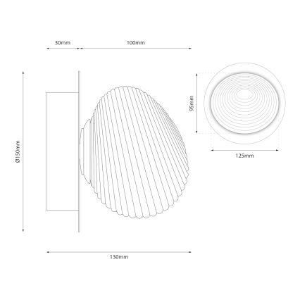 Aplique LED BOLLA LED/3W/230V cromo brillante