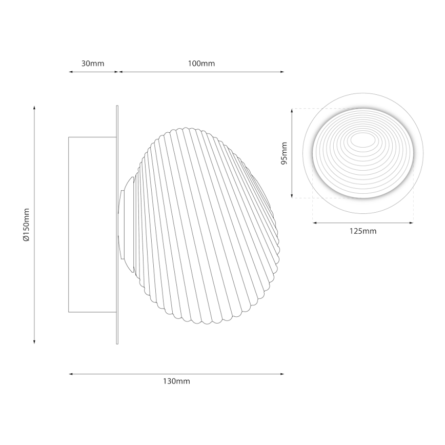 Aplique LED BOLLA LED/3W/230V cromo brillante