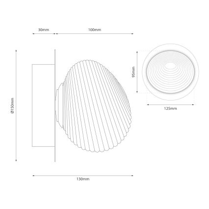 Aplique LED BOLLA LED/3W/230V dorado