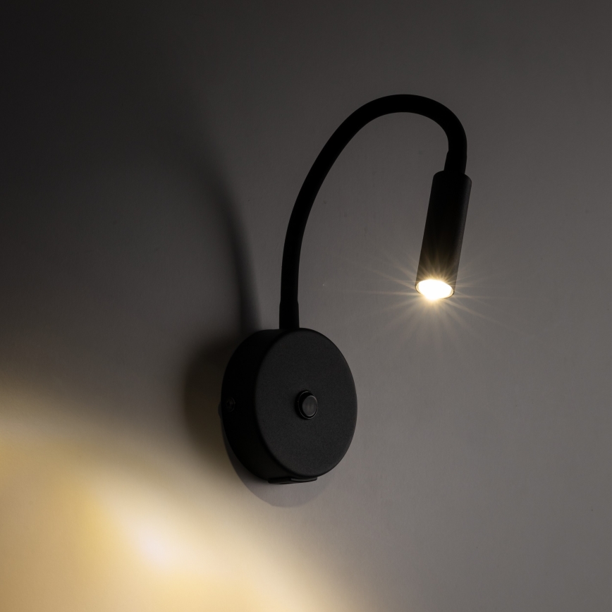 Aplique LED con puerto USB LAGOS 1xG9/3W/5V negro