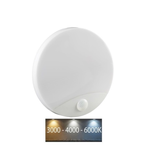 Aplique LED de baño con sensor LED/15W/230V 3000/4000/6000K IP44 blanco