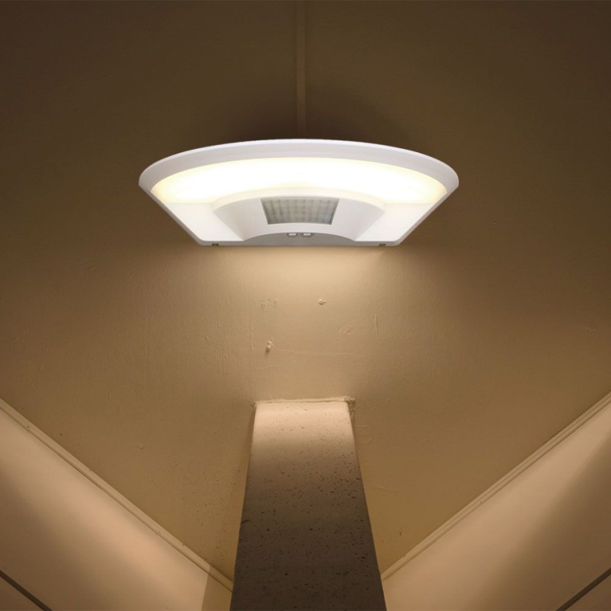 Aplique LED de baño con sensor SAMSUNG CHIP LED/10W/230V 4000K IP54 blanco