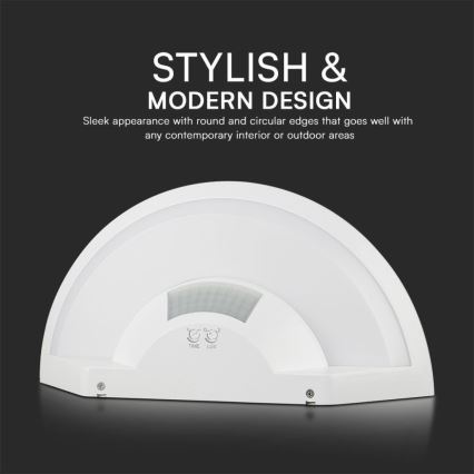 Aplique LED de baño con sensor SAMSUNG CHIP LED/10W/230V 4000K IP54 blanco