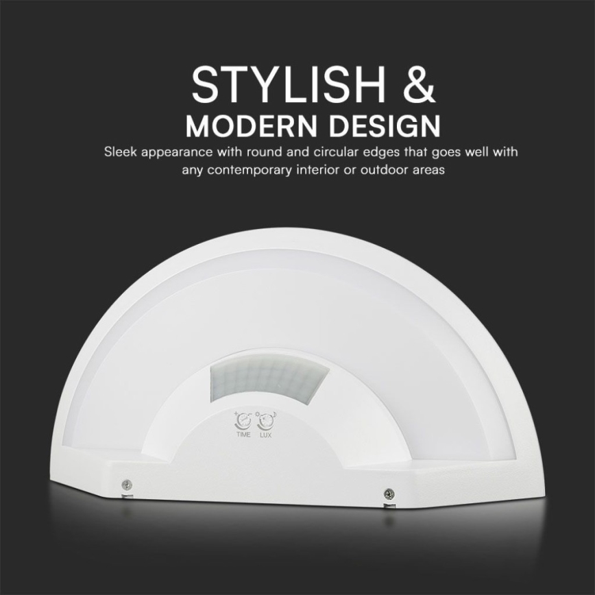 Aplique LED de baño con sensor SAMSUNG CHIP LED/10W/230V 4000K IP54 blanco