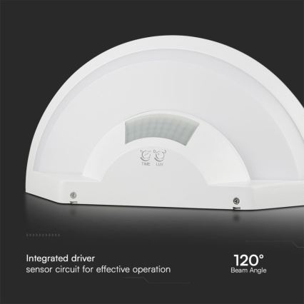 Aplique LED de baño con sensor SAMSUNG CHIP LED/10W/230V 4000K IP54 blanco