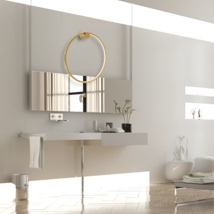 Aplique LED de baño SATURNO LED/25W/230V IP44 dorado