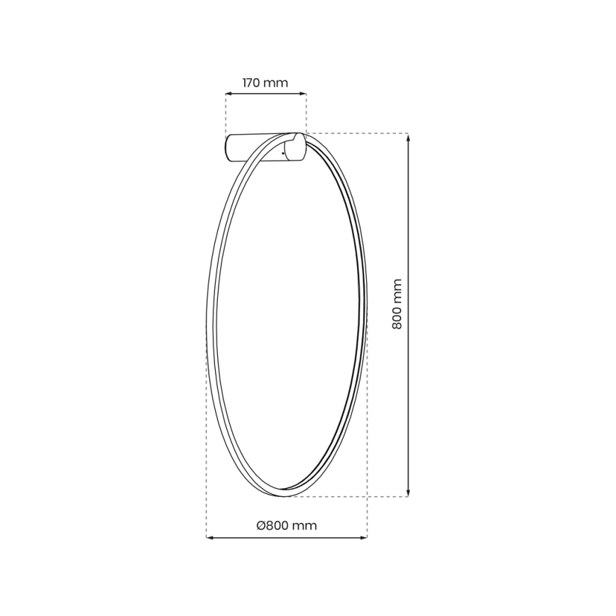 Aplique LED de baño SATURNO LED/46W/230V IP44 antracita