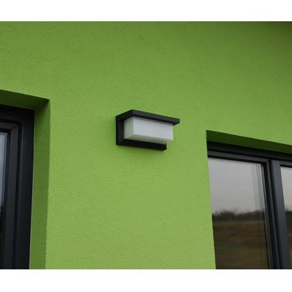 Aplique LED de exterior con sensor LED/12W/230V IP54 negro