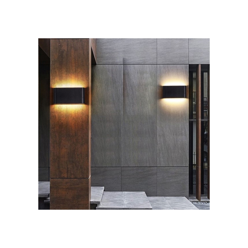 Aplique LED de exterior FLOW 2xLED/6W/230V IP54 3000K negro