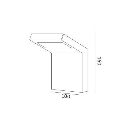 Aplique LED de exterior INDUO K LED/10W/230V 4000K IP54