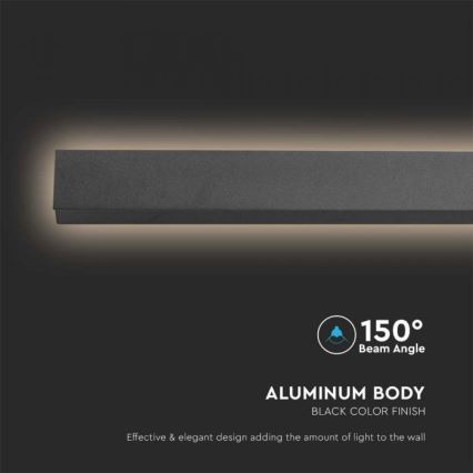 Aplique LED de exterior LED/16W/230V 4000K IP65 antracita