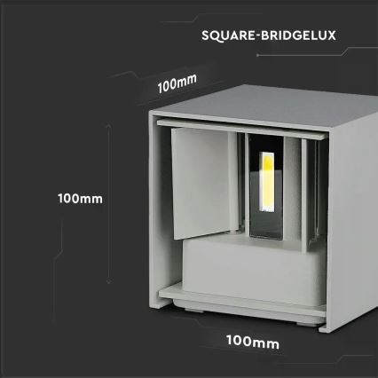 Aplique LED de exterior LED/5W/230V 3000K IP65 gris