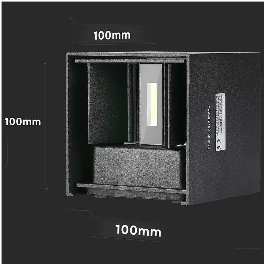 Aplique LED de exterior LED/5W/230V 3000K IP65 negro