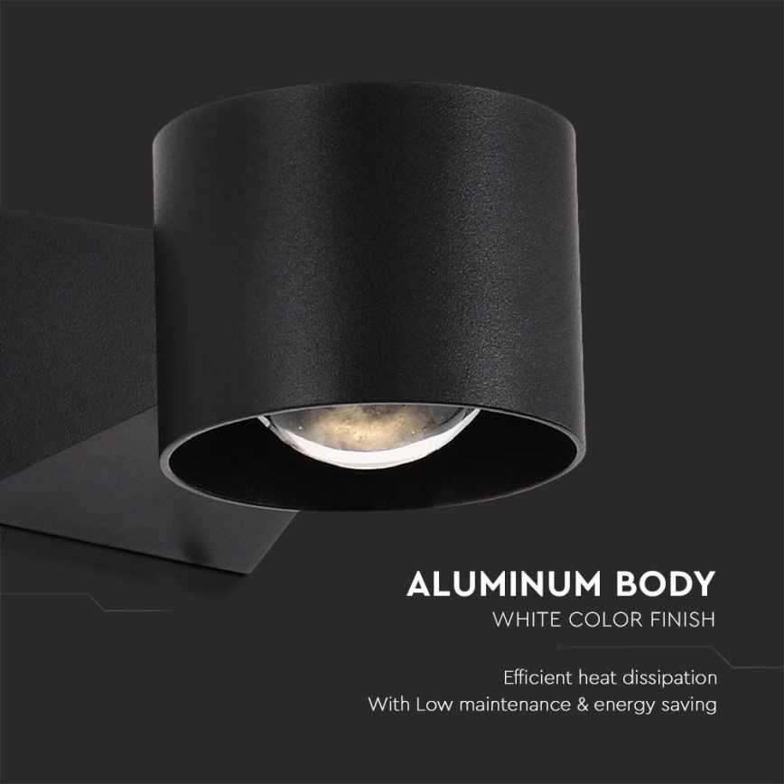 Aplique LED de exterior LED/5W/230V 3000K IP65 negro