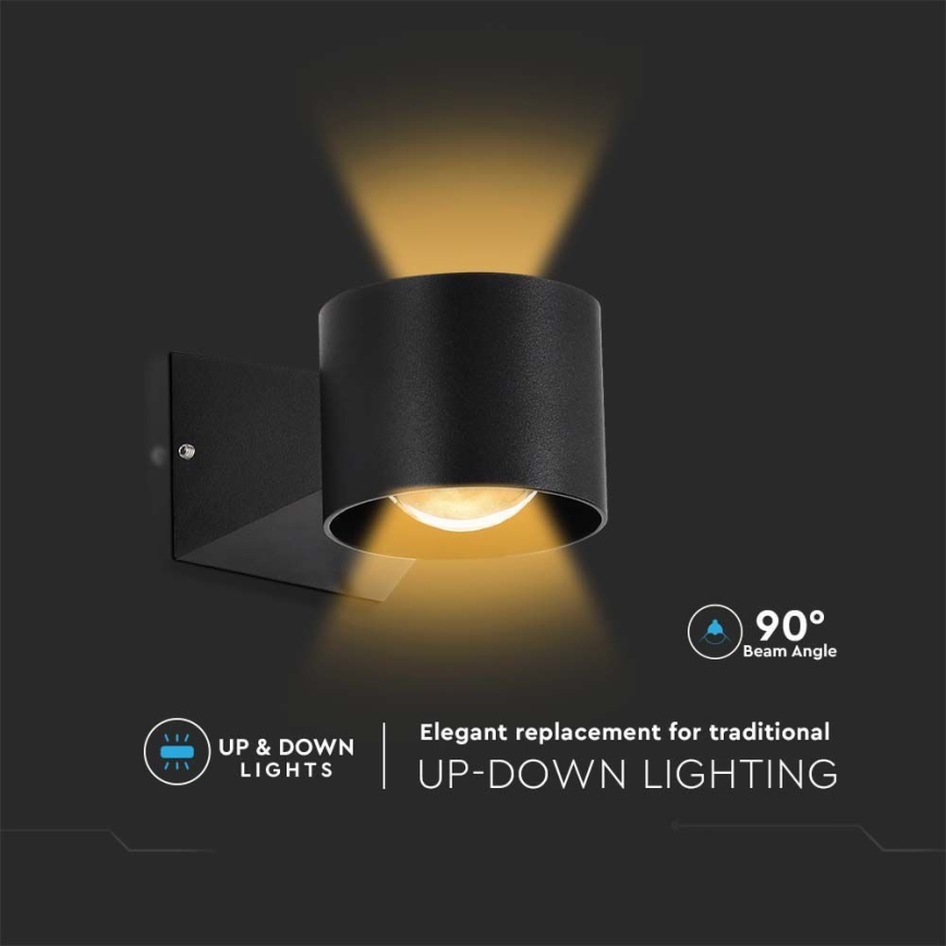 Aplique LED de exterior LED/5W/230V 3000K IP65 negro