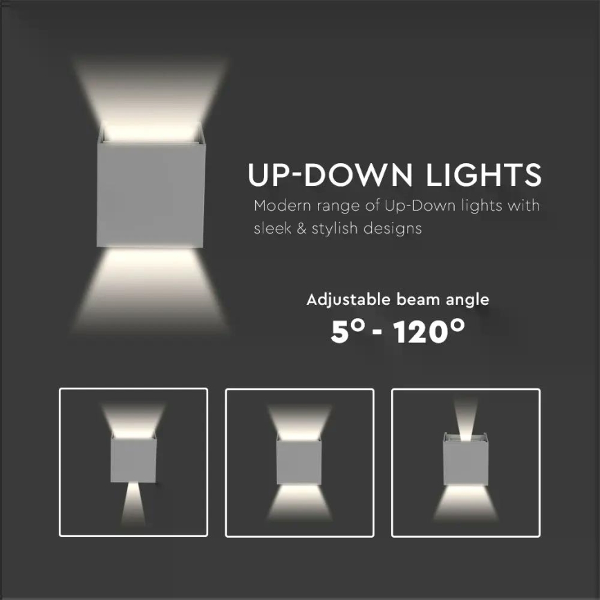 Aplique LED de exterior LED/5W/230V 4000K IP65 gris