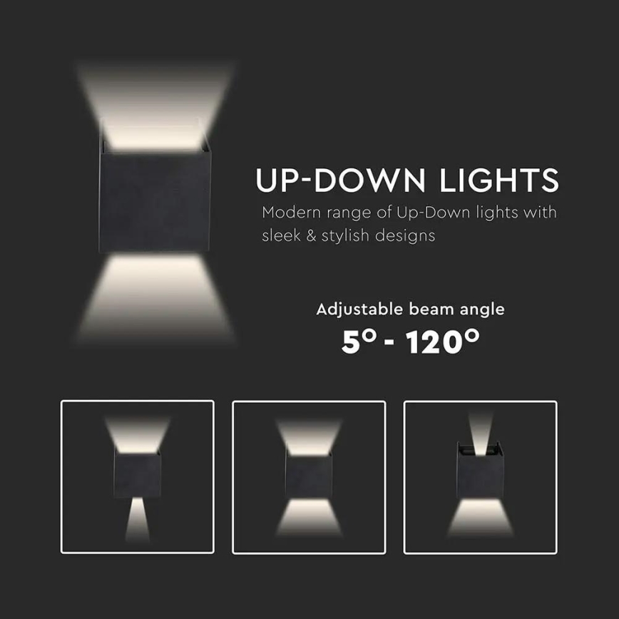 Aplique LED de exterior LED/5W/230V 4000K IP65 negro