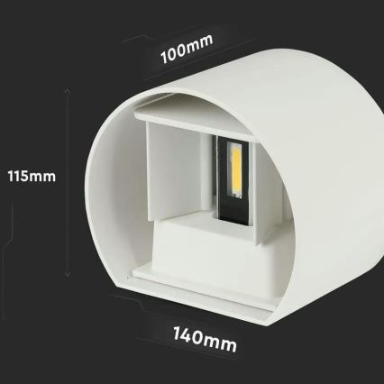 Aplique LED de exterior LED/6W/230V 4000K IP65 blanco