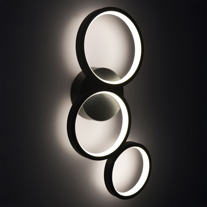 Aplique LED FLAMENCO LED/23W/230V 4000K negro