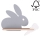 Aplique LED infantil con estante RABBIT LED/4W/230V gris/blanco/madera