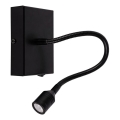 Aplique LED LECTOR LED/2,5W/230V negro