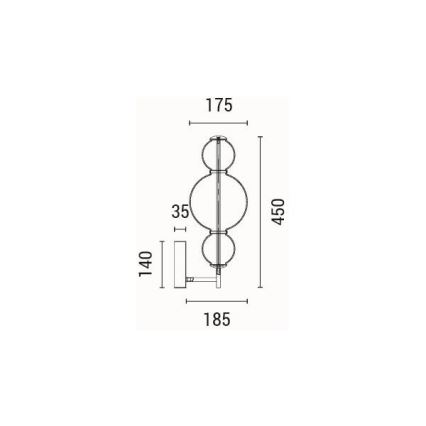 Aplique LED LED/12,6W/230V 3000K