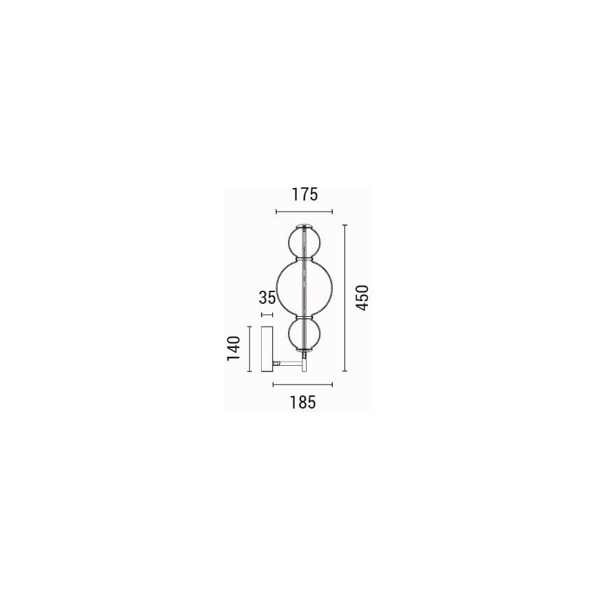 Aplique LED LED/12,6W/230V 3000K