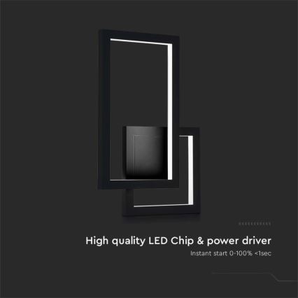 Aplique LED LED/20W/230V 3000K negro