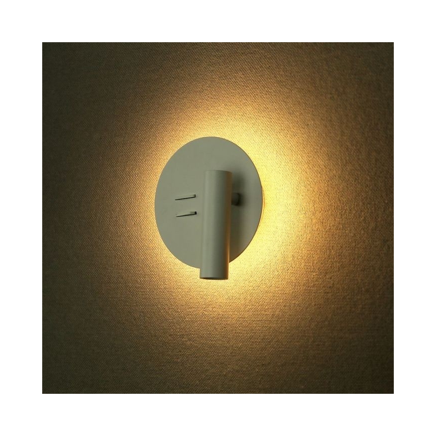 Aplique LED LED/3W/230V + LED/6W/230V 3000K blanco