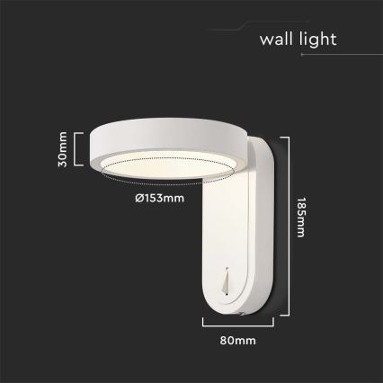 Aplique LED LED/5W/230V 3000K/4000K blanco