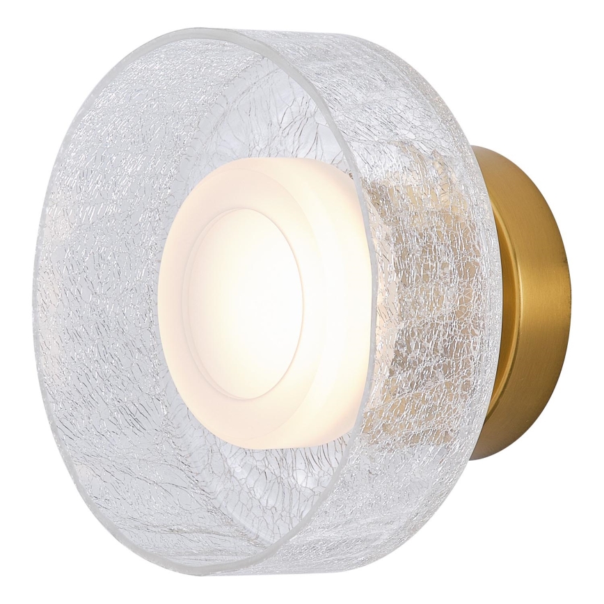 Aplique LED LED/8W/230V 3000K dorado/transparente