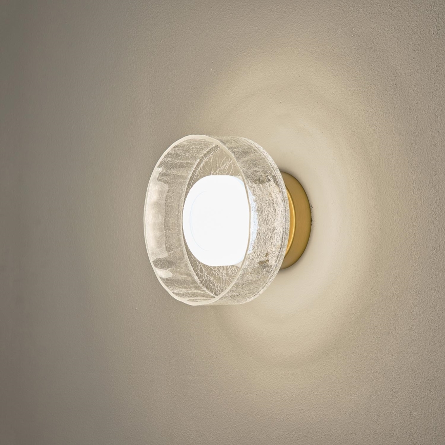 Aplique LED LED/8W/230V 3000K dorado/transparente