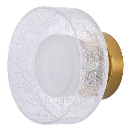 Aplique LED LED/8W/230V 3000K dorado/transparente