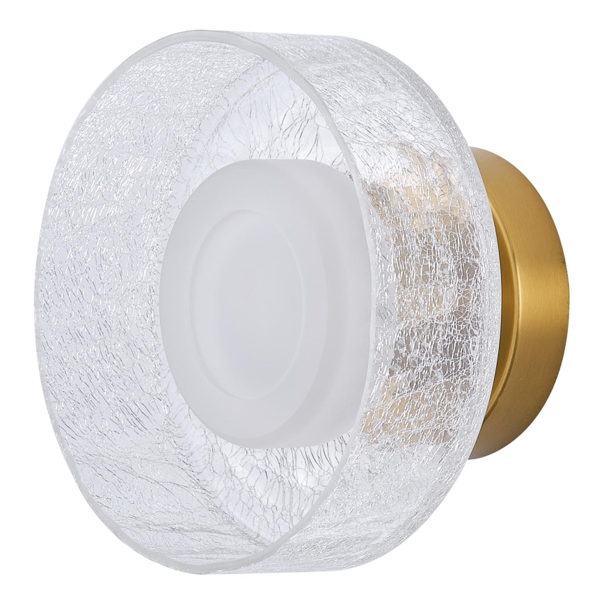 Aplique LED LED/8W/230V 3000K dorado/transparente