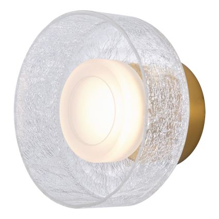 Aplique LED LED/8W/230V 3000K dorado/transparente