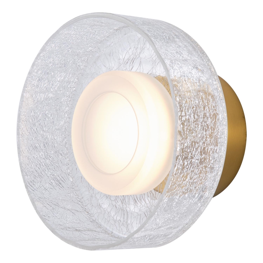 Aplique LED LED/8W/230V 3000K dorado/transparente