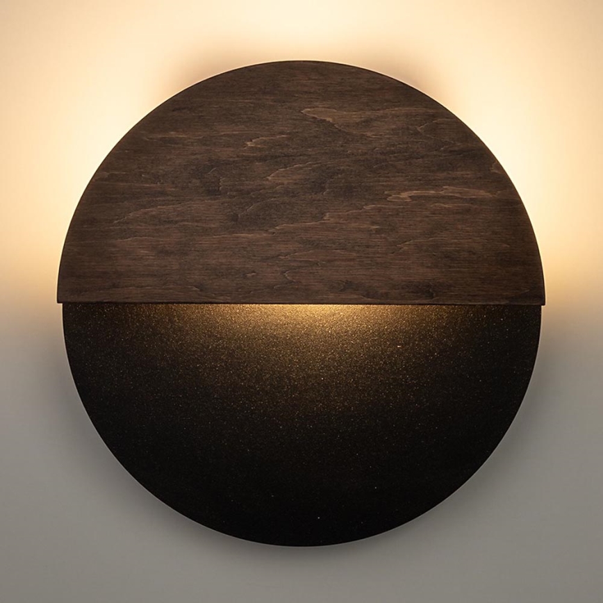 Aplique LED LUNA LED/7W/230V diá. 26 cm negro/marrón